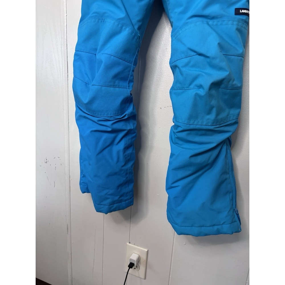 Lands End Kids Snow Pants Size 12S Blue Elastic Waist Grow-a-longs Pockets - Picture 4 of 14